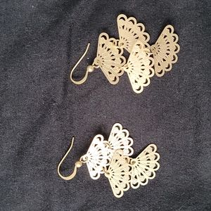 Vintage fan earrings
